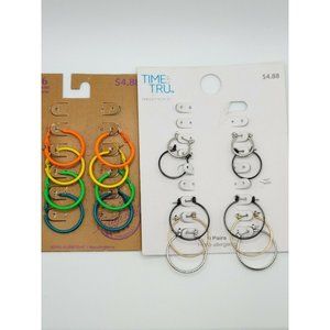 Assorted Multicolored Hoop Earrings